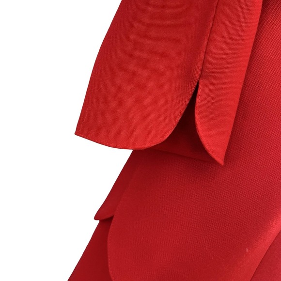 Vintage Valentino Boutique Skirt Suit Womens 4 Red‎ Made in Italy Two Piece 90s - Picture 5 of 16